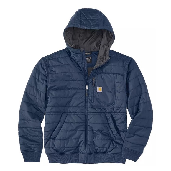 Carhartt Blue Puffer Jacket with Hood and Quilted Design - Picture 1 of 7